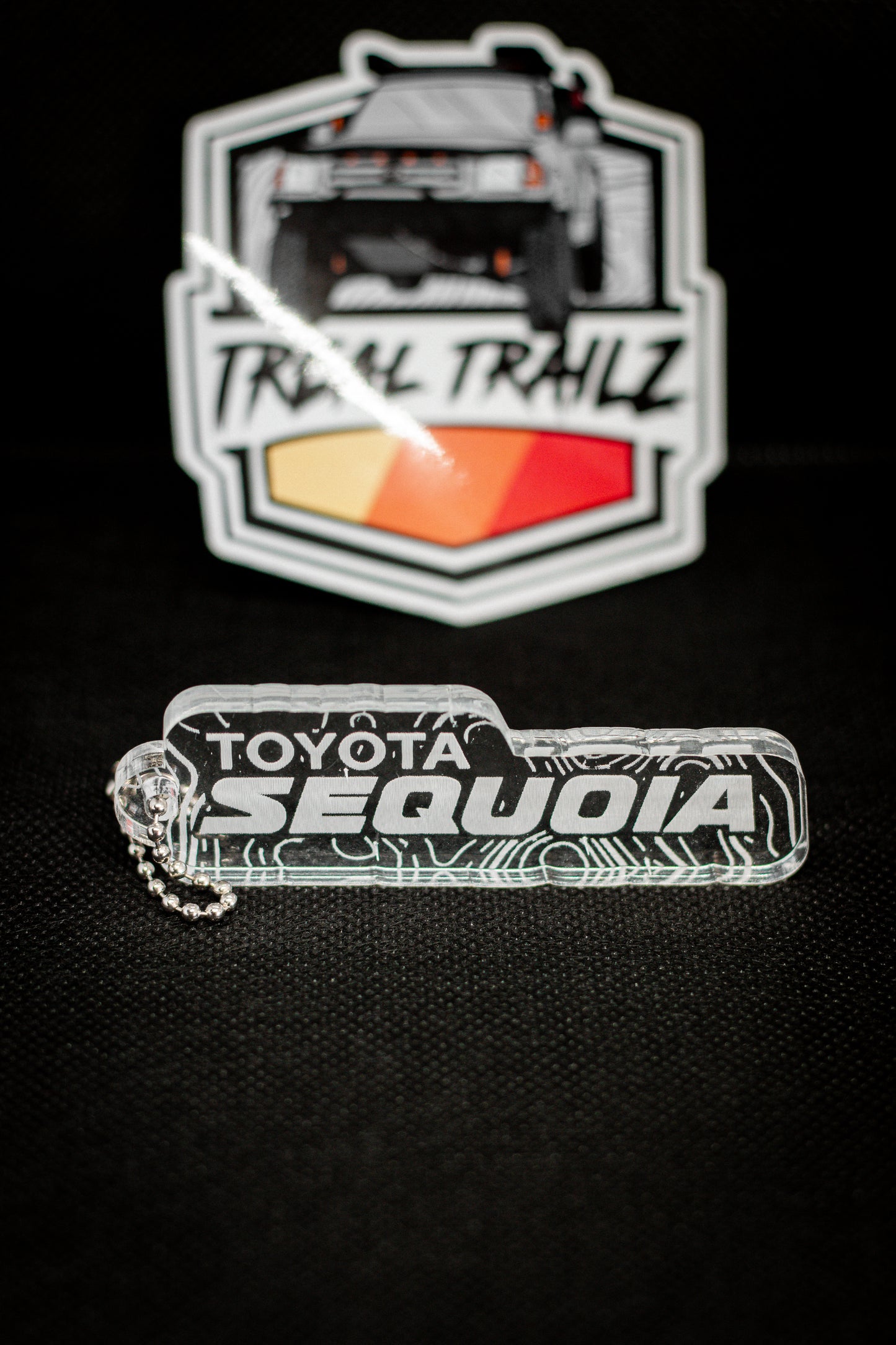 Toyota Sequoia Topographic Keychain