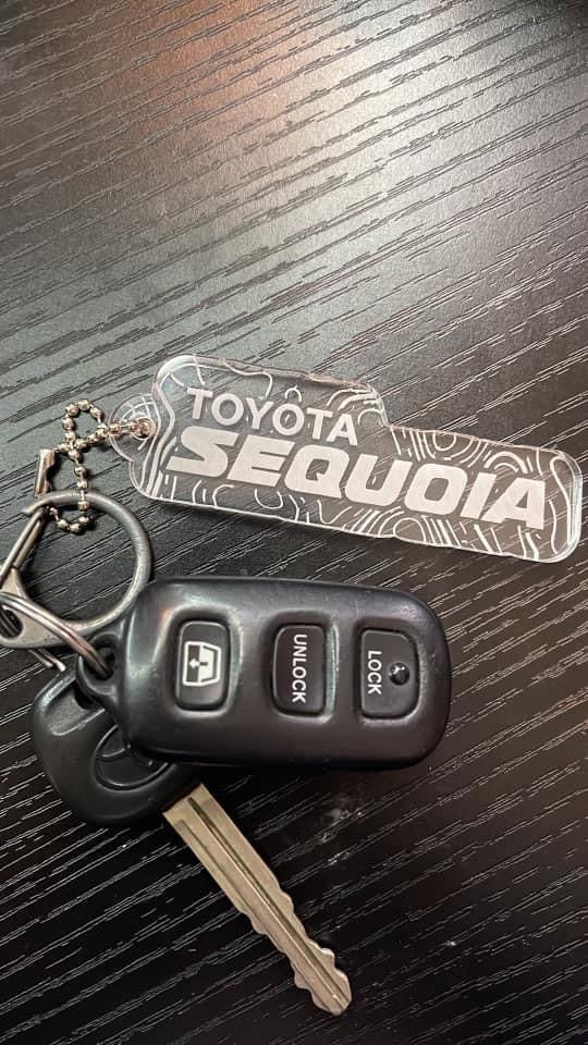 Toyota Sequoia Topographic Keychain